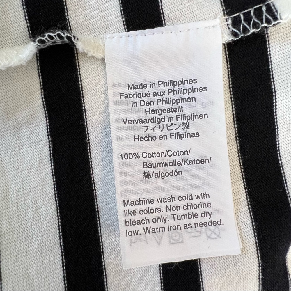 J. Crew Breton Nautical Black and White Stripe Midi Bodycon Shift Dress sz 10 - Picture 9 of 9